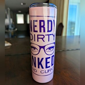 Nerdy color changing insulated mug with slide-close lid